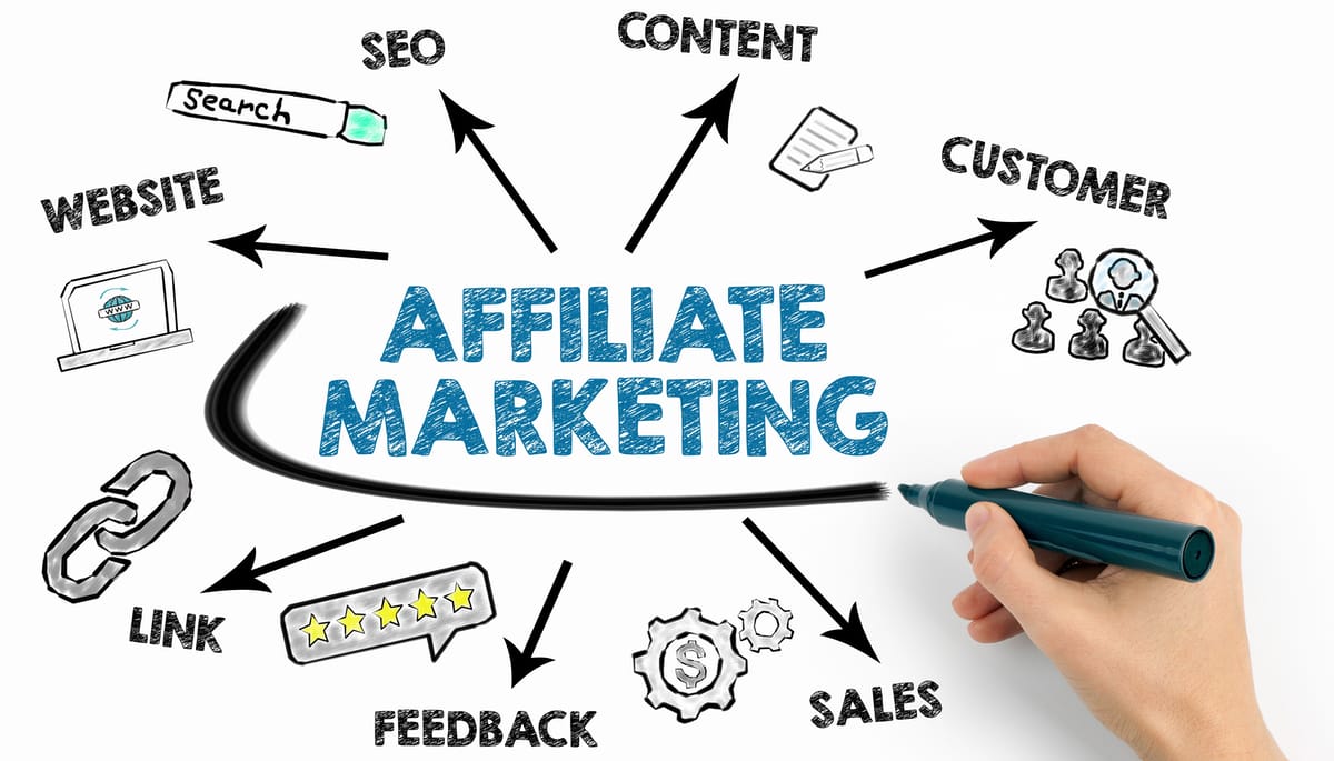 Affiliate marketing artistic concept